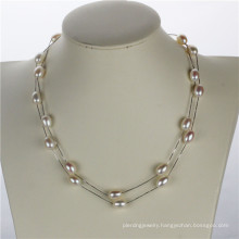Snh 36inches Long White Freshwater Women Pearl Necklace
